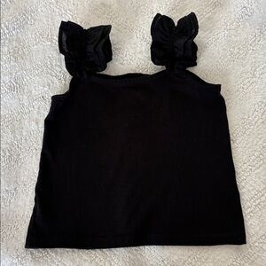 Girl’s Janie and Jack Palm Ruffle Strap Jersey Tee, 3